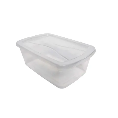 Rubbermaid Cleverstore 4.75 in high · 8.375 in wide · 13.375 in deep Stackable Storage Tote