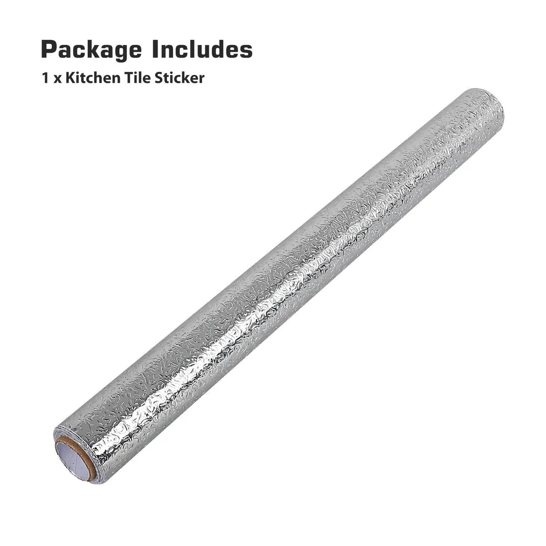 Aluminum Foil Peel and Stick Wallpaper Sticker, Water Oil Proof Wall Paper Sticker for Countertops Kitchen Cabinets Appliance Dishwasher Mini Refrigerator Oven Dryer Covers 15.6x78.7 Inch, 2/1Pcs, photo 9 of 9