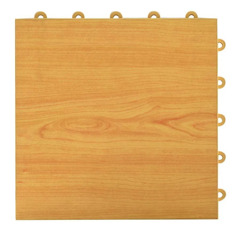 Greatmats Click Tile 12-1/8 in. x 12-1/8 in. Walnut Interlocking Basement Plastic and Vinyl Floor Tile (24-Pack) (24.5 sq. ft.), photo 8 of 10