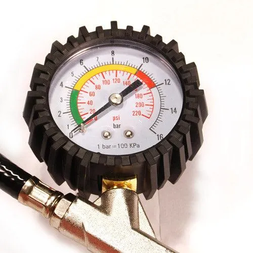 Primefit C1005 Primeflex Aluminum Tire Inflator with Large Gauge and Pistol Grip Clip-On Chuck, photo 2 of 3