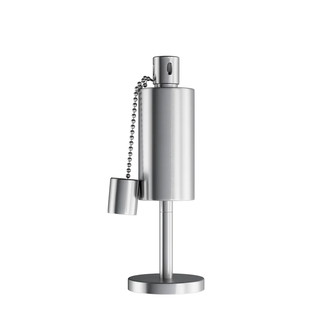 Pure Garden Tabletop Torch Lamp, Stainless Steel, Canister Flame Light, Fiberglass Wick, photo 4 of 6