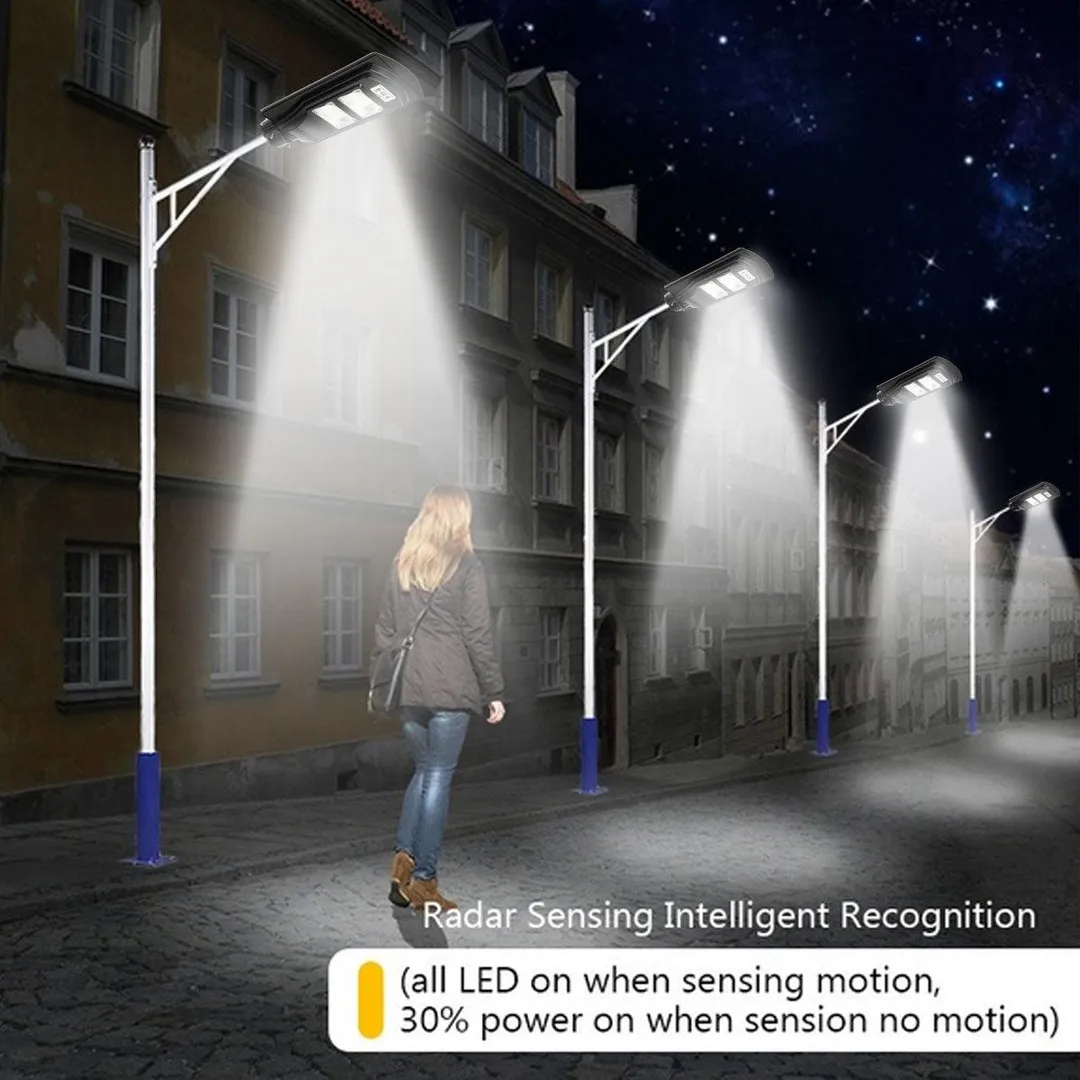 Stoneway 180W Outdoor Solar Street Light, 6000-6500K, Waterproof IPX66 PIR Motion Auto Sensor Light Garden Yard Wall Outdoor Street Light Lamp with Remote Control, photo 3 of 10