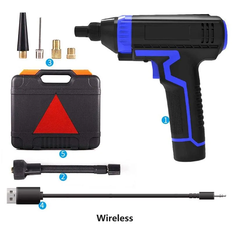 V.I.P. Wired/Wireless Car Air Pump Portable Air Compressor Pump Tire Inflator Pump 12V 150 PSI Tire Pump for Car, Truck, Bicycle, and Other Inflatables, photo 10 of 10