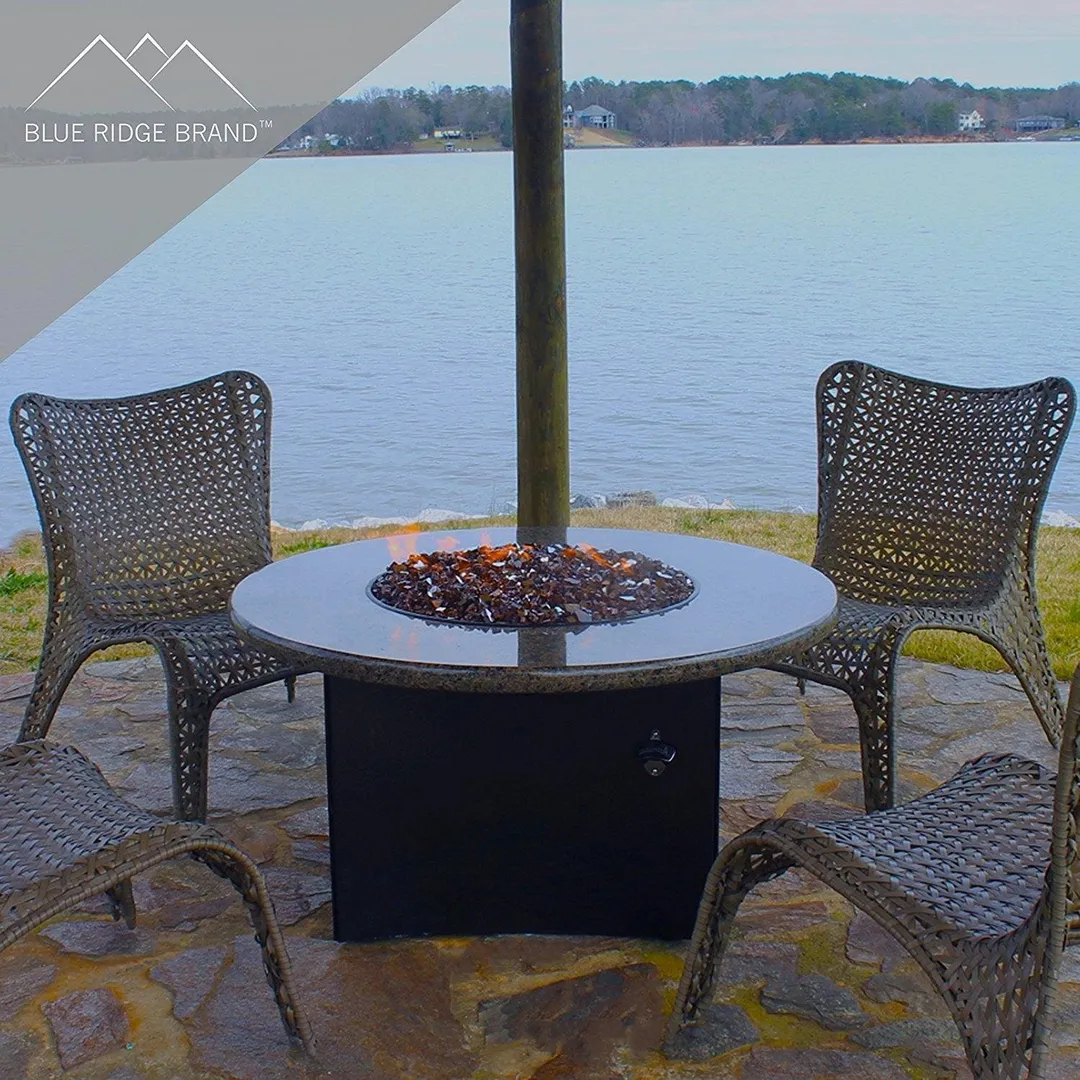 Blue Ridge Brand Fire Pit Glass - Copper Reflective Fire Glass 1/2" - Reflective Fire Pit Glass Rocks - Blue Ridge Brand™ Reflective Glass for Fireplace and Landscaping 3, 5, 10, 20, 50 Pounds, photo 6 of 6