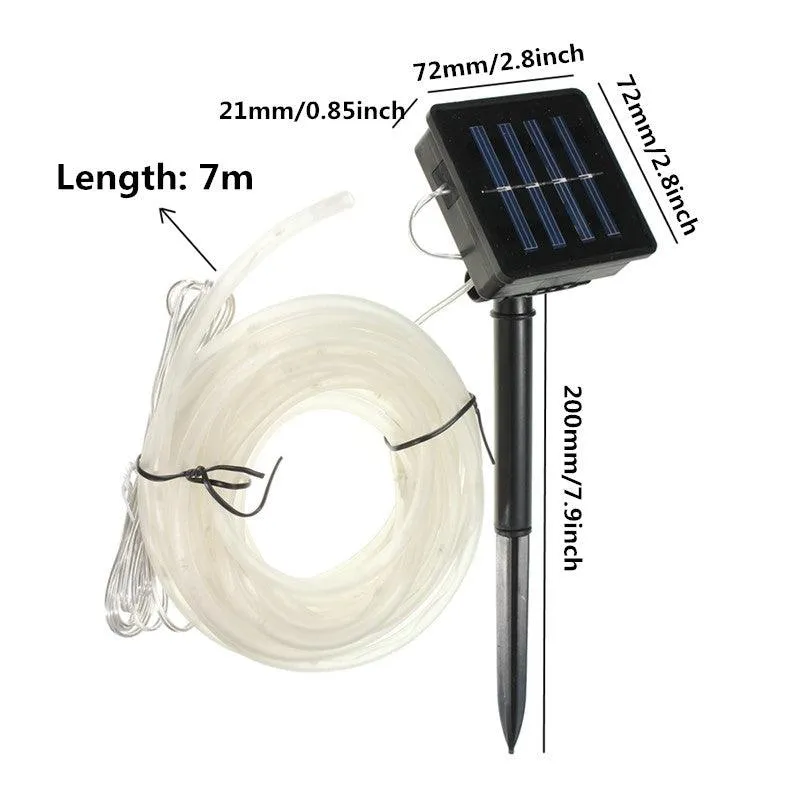 Outerdo 50 LED Waterproof Solar Rope Tube Lights,22Ft （7m）Led String Strip Decorative Christmas Wedding Party Garden Outdoor Light Lamp  For  Wedding, Patio, Garden, Christmas Decor,7 Colo, photo 4 of 18