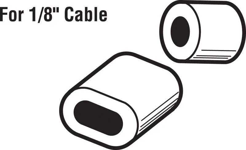 Prime-Line 1/8 in. D Aluminum Cable Ferrules and Stops, photo 2 of 2