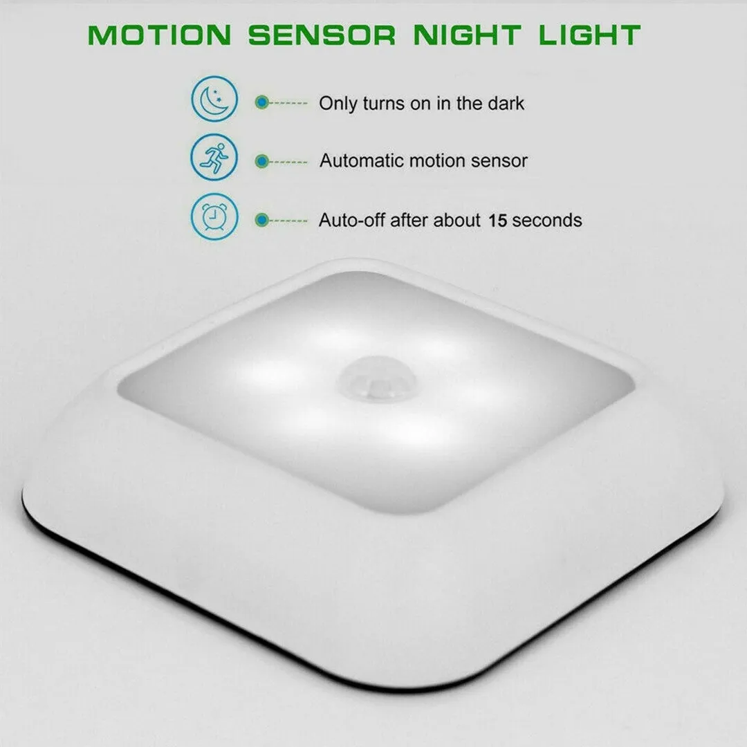 EEEKit 3/1Pcs LED Motion Sensor Light Battery Operated, Stick-on Closet Lights, Automatic Night Safety Lamp for Hallway Stair Step Cabinet Kitchen Garage Bathroom, Wireless Wall Lamp for Home Indoor, photo 7 of 10