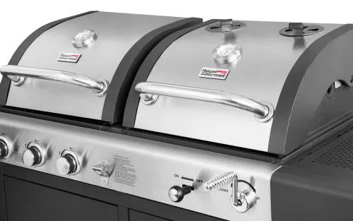 Royal Gourmet ZH3002 3-Burner 27,000-BTU Dual Fuel Cabinet Gas and Charcoal Grill Combo, Outdoor Barbecue, Black, photo 4 of 6
