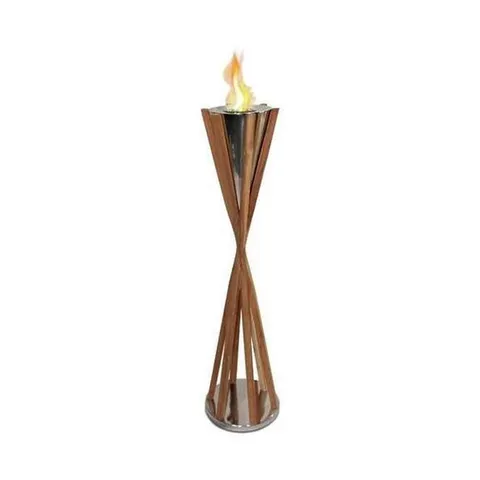 90218 13 oz Indoor & Outdoor Southampton Teak Tall Fireplace