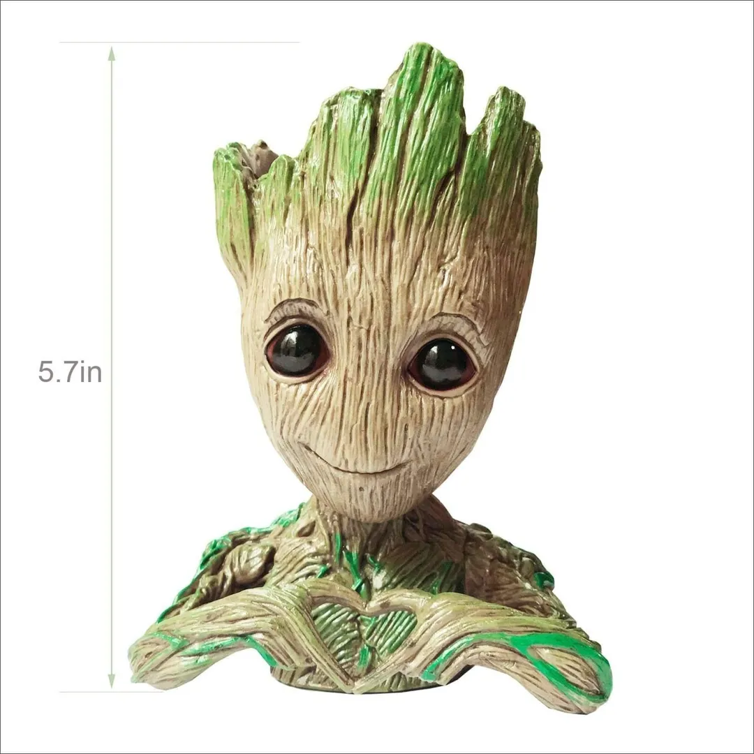Flowerpot Treeman Heart-Shaped Groot Succulent Planter Cute Green Plants Flower Pot with Hole Pen Holder Small, photo 5 of 5