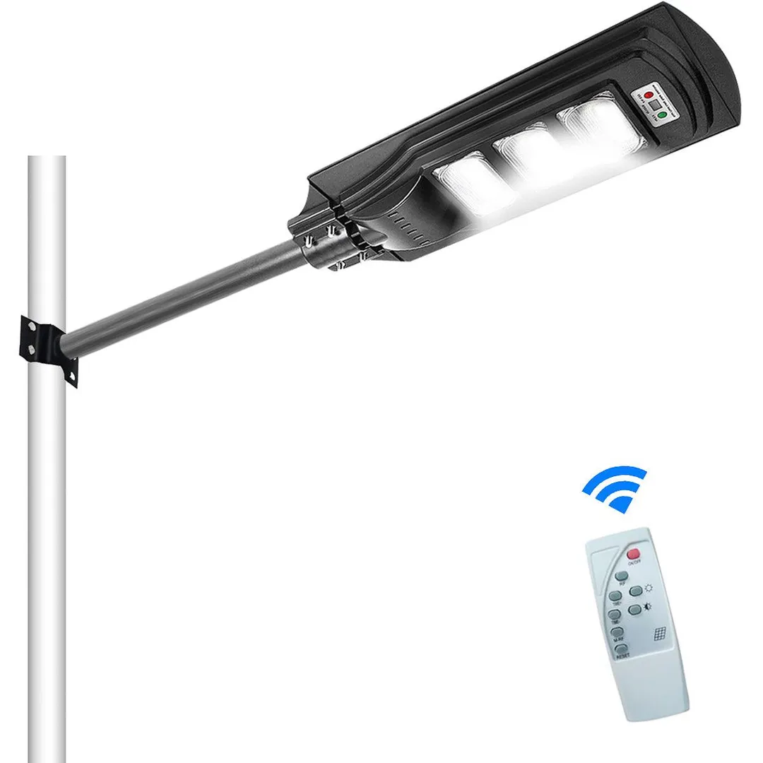Stoneway 180W Outdoor Solar Street Light, 6000-6500K, Waterproof IPX66 PIR Motion Auto Sensor Light Garden Yard Wall Outdoor Street Light Lamp with Remote Control, photo 7 of 10