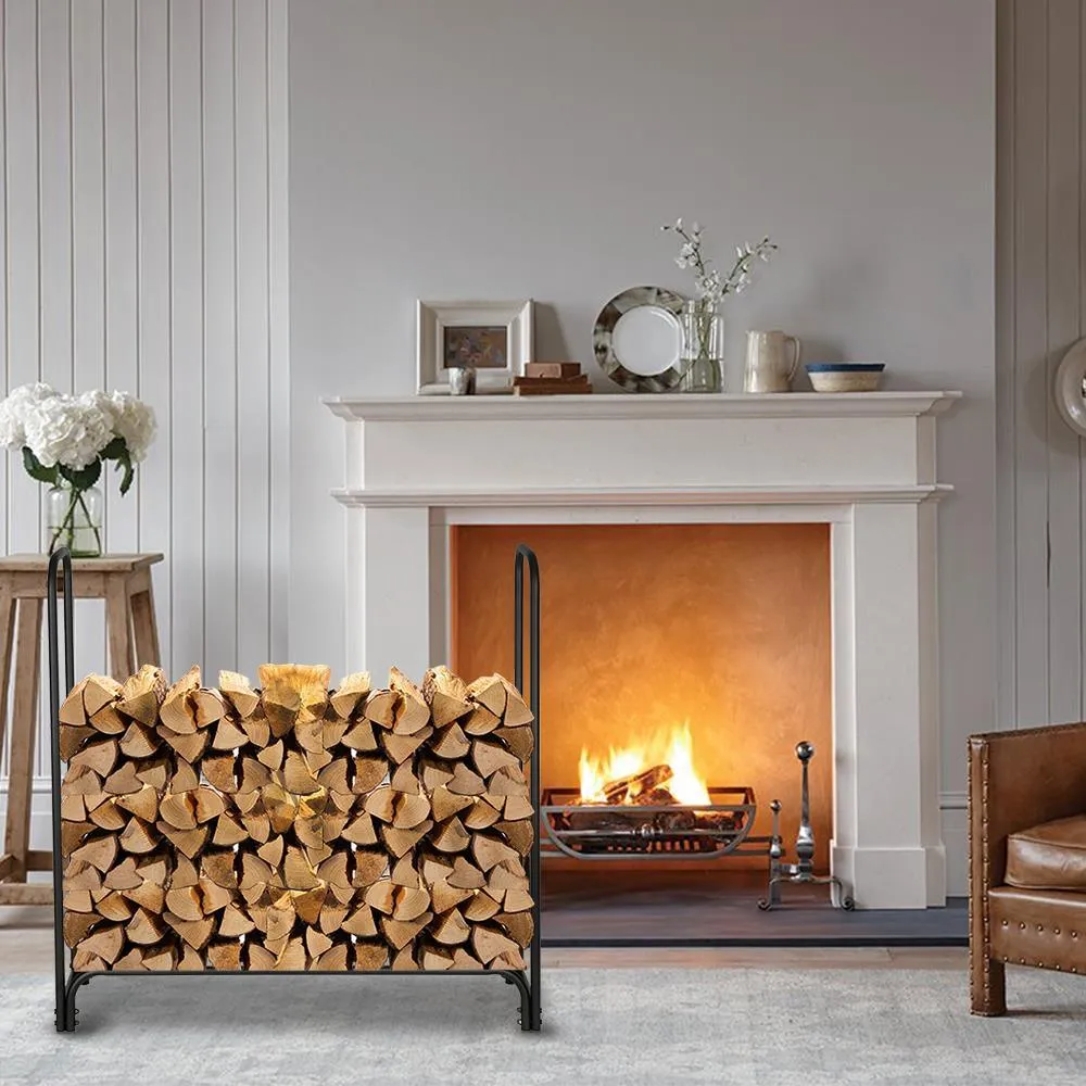 Ktaxon 4 Feet Heavy Duty Outdoor Fireplace Firewood Log Rack, photo 5 of 5