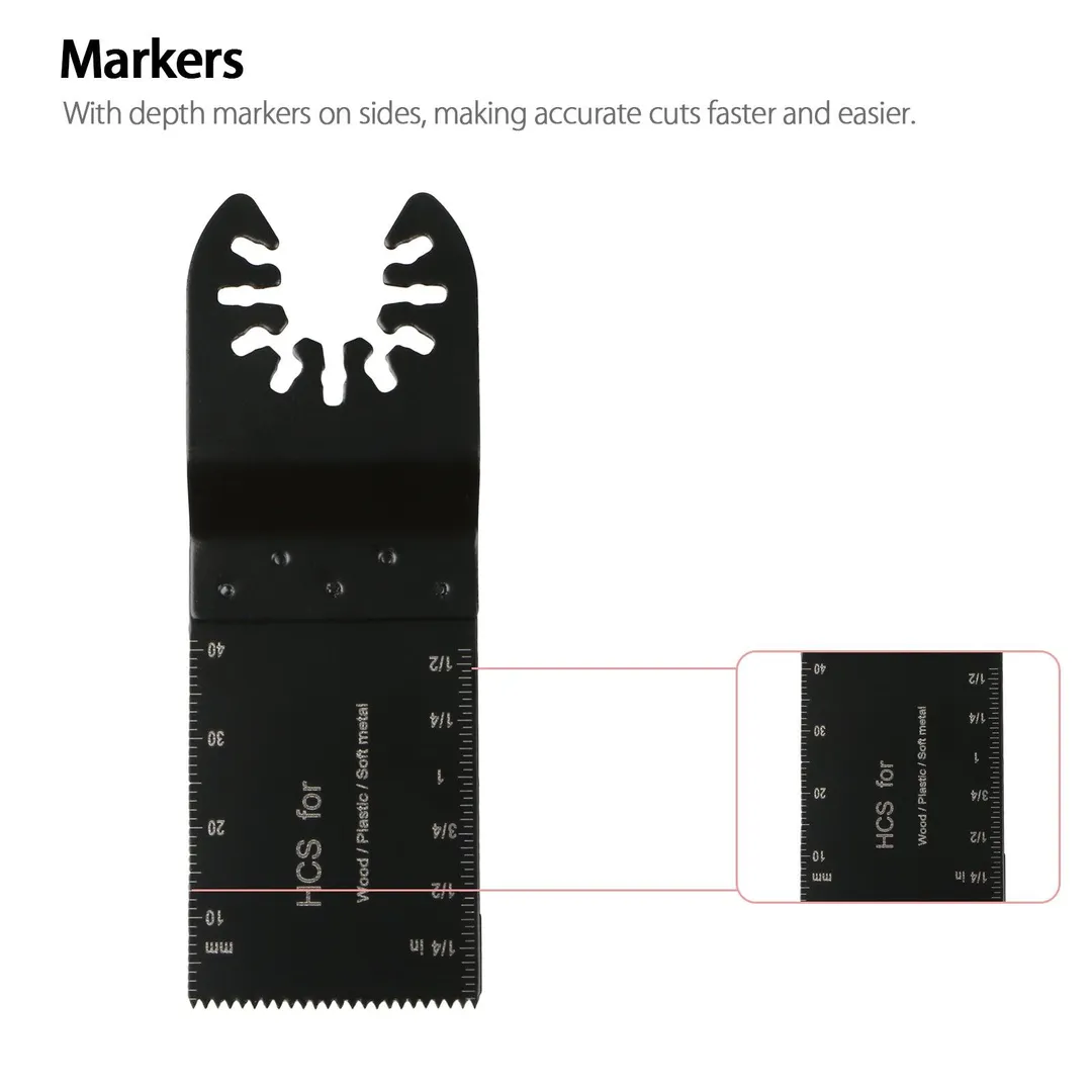 TSV 10Pcs Professional Oscillating Saw Blades, Great Carbon Steel Oscillating Saw Blades With Depth Markers for Making Accurate Cuts, Compatible with Bosch, Fein, Dremel, TCH, RIDGID, CRAFTSMAN, photo 4 of 8