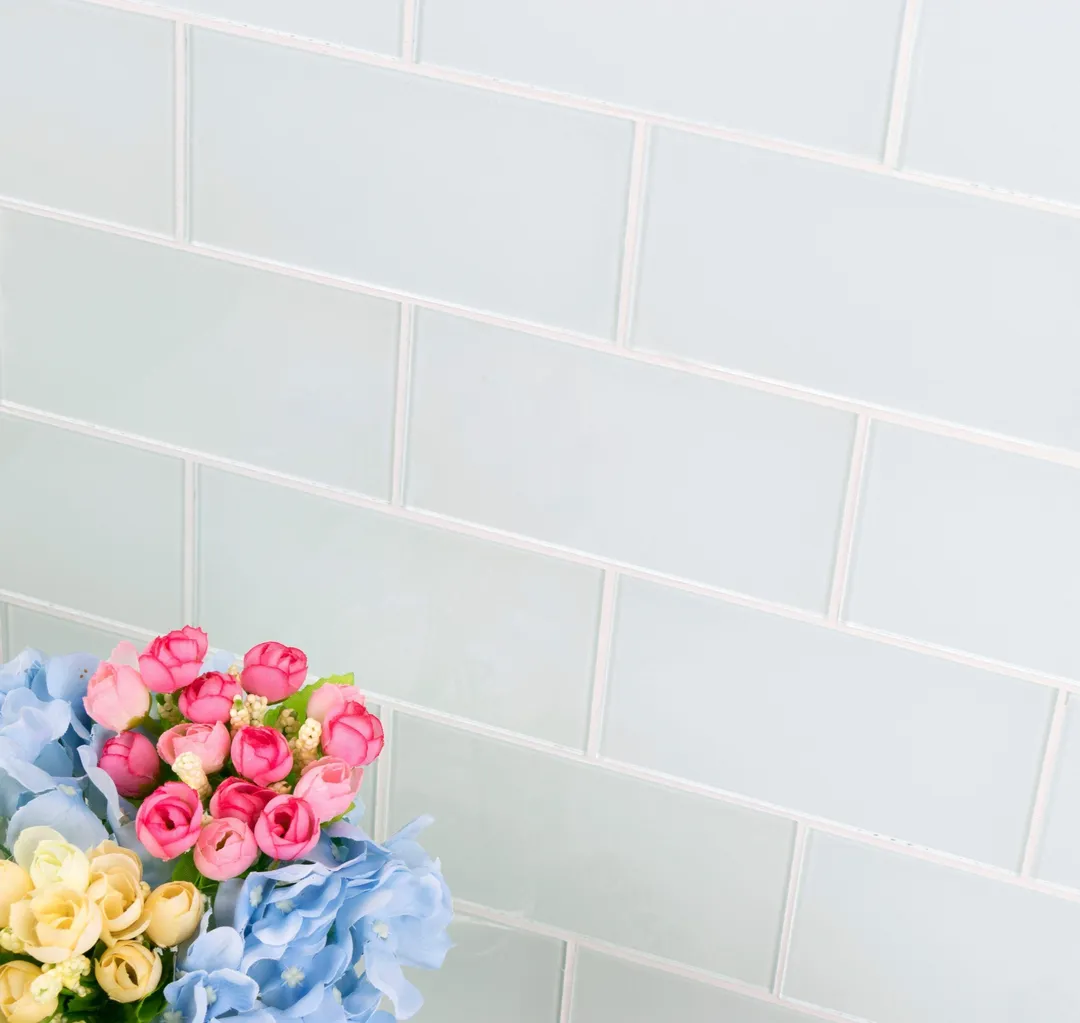 WS Tiles - Premium Soft White 3 in. x 6 in. Glass Subway 12 in. x 12 in. Mesh-Backed Wall Tile (5 sq. ft. / Case), photo 4 of 4