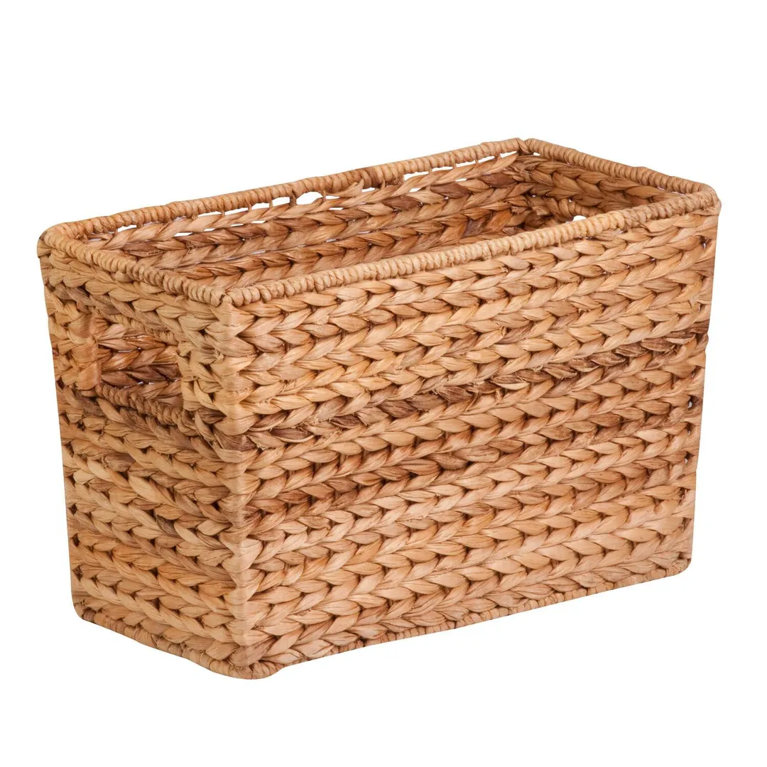 Honey-Can-Do Banana Leaf 15-1/2 in. L X 5 in. W X 10 in. H Brown/Natural Magazine Basket, photo 2 of 3