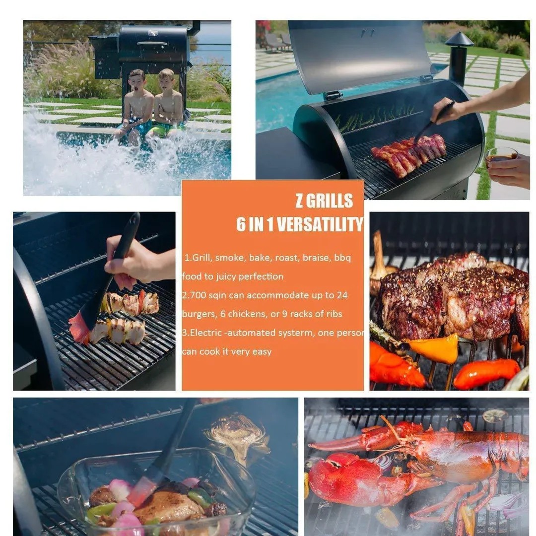Z GRILLS Wood Pellet BBQ Grill and Smoker with Digital Temperature Controls Roast, Sear, Bake,Smoke, Braise and BBQ, photo 5 of 5