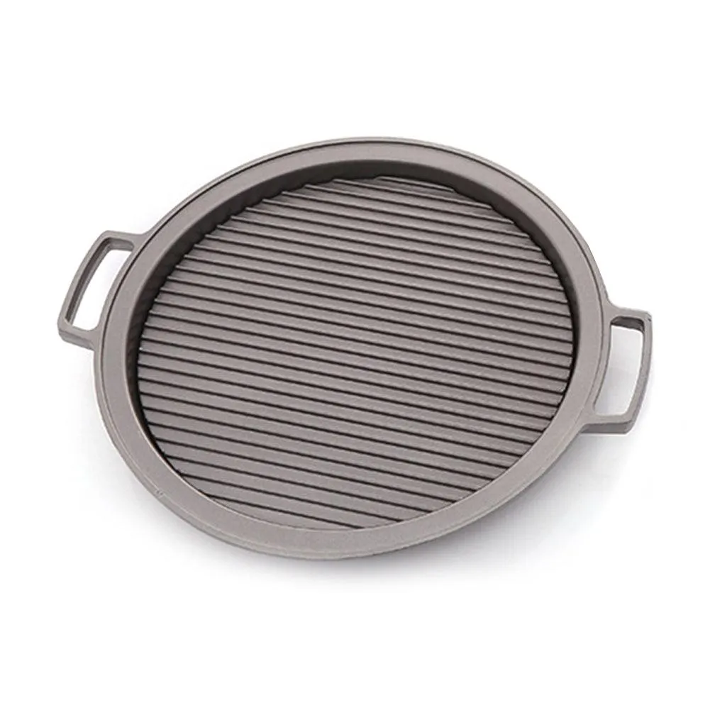 Portable Camping Uncovered Stove Cast Iron Barbecue BBQ Grill Charcoal Smoker Grill for Outdoor Family Cooking Camping Hiking Picnic, photo 2 of 9