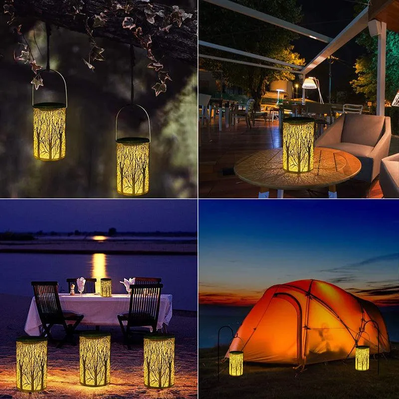 Stoneway Solar Lights ,Outdoor LED Lantern Lights ,Solar Powered Lantern Hanging Decorative Atmosphere Lamp for Pathway Garden Deck Christmas Holiday Party Waterproof Auto On/Off, photo 5 of 7
