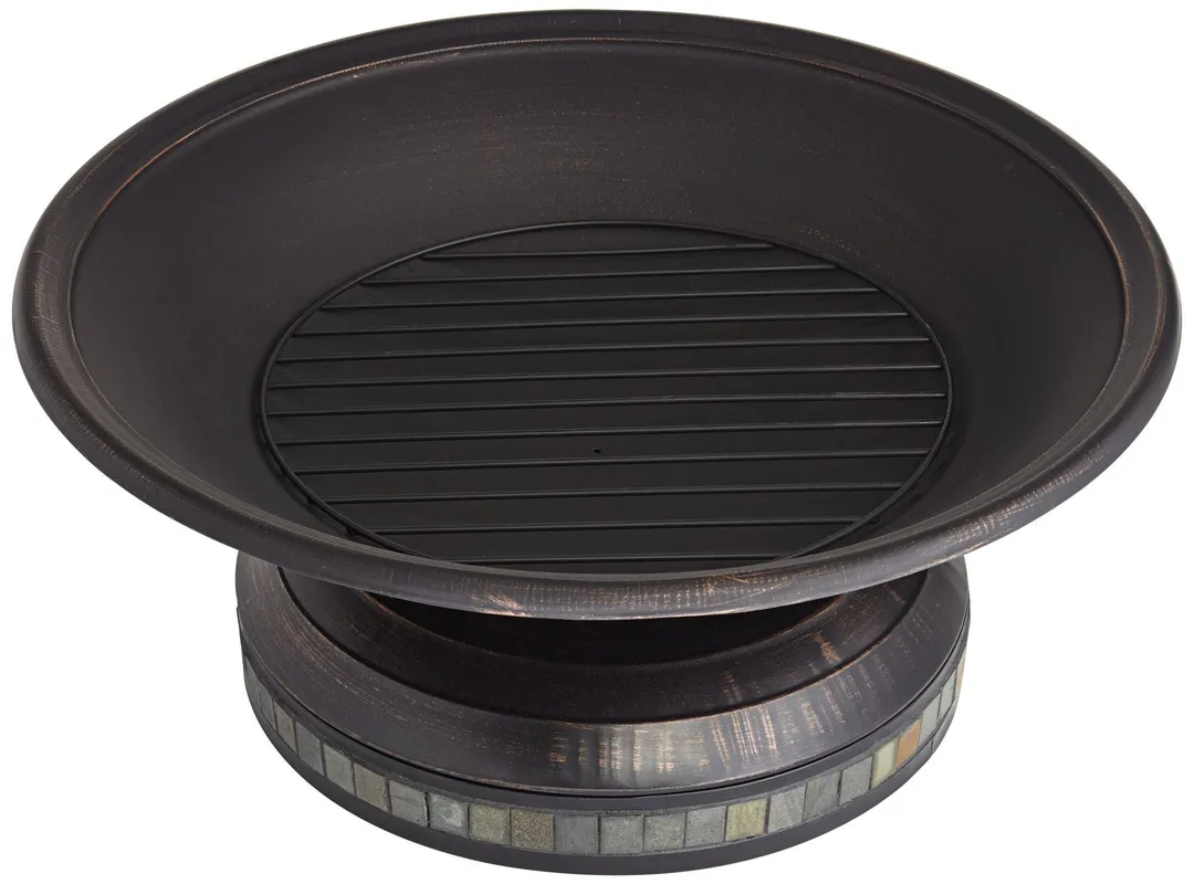John Timberland Black Iron Outdoor Fire Pit Round 35" Steel Wood Burning with Spark Screen and Fire Poker for Outside Backyard Patio Camping, photo 8 of 8