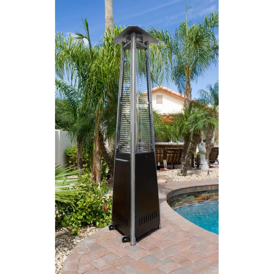 Hiland Commercial Bronze Natural Gas Glass Tube Patio Heater, photo 2 of 2