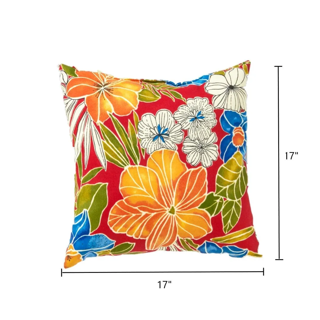 Greendale Home Fashions Aloha Floral Outdoor Accent Pillow, Set of 2, photo 4 of 5
