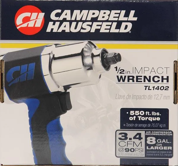 Campbell Hausfeld Air Impact Wrench, 1/2 Inch, with Comfort Grip (TL140200AV), photo 4 of 4
