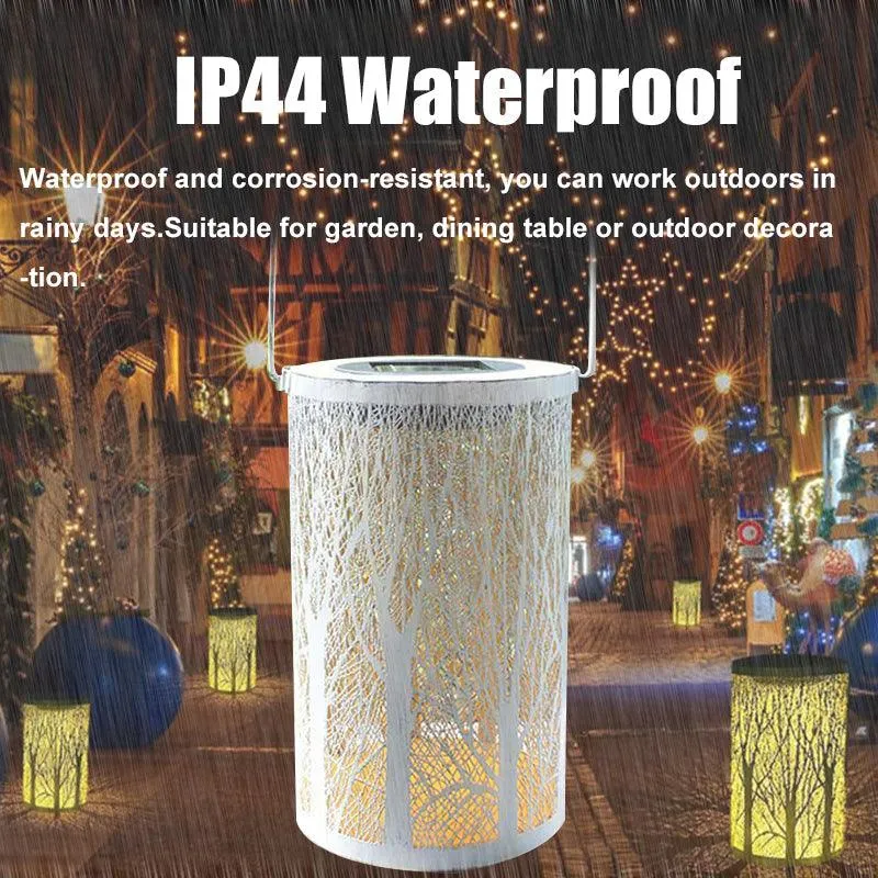 Stoneway Solar Lights ,Outdoor LED Lantern Lights ,Solar Powered Lantern Hanging Decorative Atmosphere Lamp for Pathway Garden Deck Christmas Holiday Party Waterproof Auto On/Off, photo 6 of 7