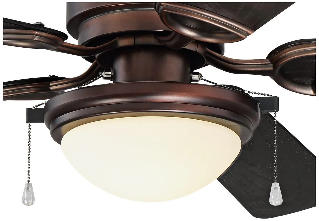 Casa Vieja 52" Casa Vieja Outdoor Ceiling Fan with Light LED Oil Brushed Bronze Wet Rated for Patio Porch, photo 3 of 6