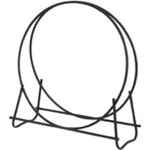 Black 40" Diameter Tubular Log Hoop 43" High (9 lbs.)