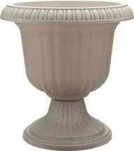 Southern Patio Large 14 In Outdoor Lightweight Resin Utopian Urn Planter, Stone, photo 2 of 2
