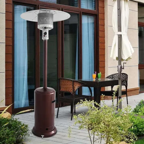 46000-BTU Bronze Stainless Steel Floorstanding Propane Patio Heater