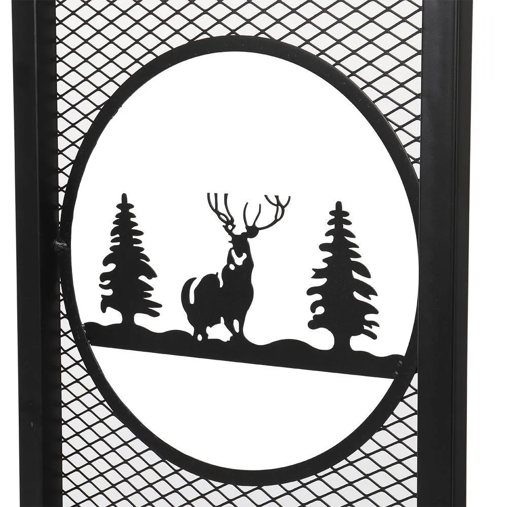 Zimtown Firewood Holder Small Decorative Indoor/Outdoor Firewood Racks Fireside Log Rack, Black, photo 3 of 7