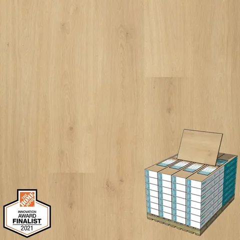 Defense+ 7.48 in. W Sun Veiled Oak Antimicrobial Waterproof Laminate Wood Flooring