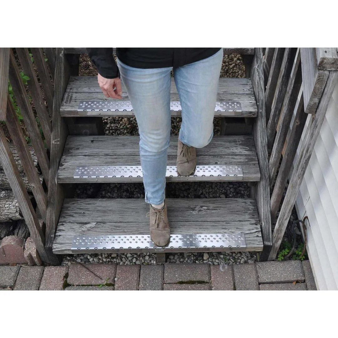 Handi-Treads 2.75 in. W X 30 in. L Powder Coated Gray Aluminum Stair Tread, photo 3 of 3