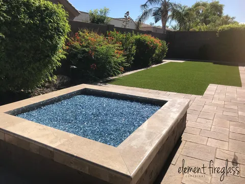 Pacific Blue Reflective 1/4" Fire Pit Glass, 10 lbs