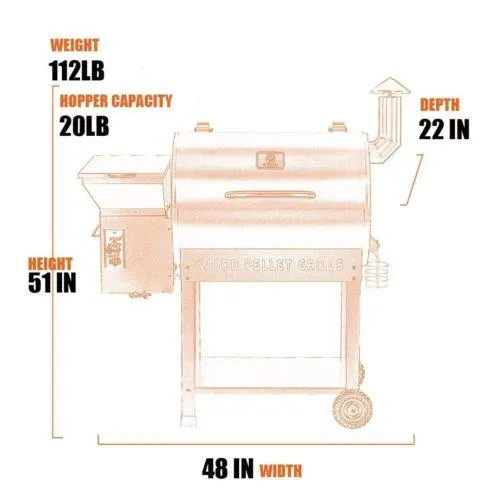Z Grills Wood Pellet Grill & Smoker with Patio Cover, 7 in 1- Grill,700 Cooking Area, Roast, Sear, Bake,Smoke, Braise and BBQ with Electric Digital Controls for Outdoor, photo 9 of 11