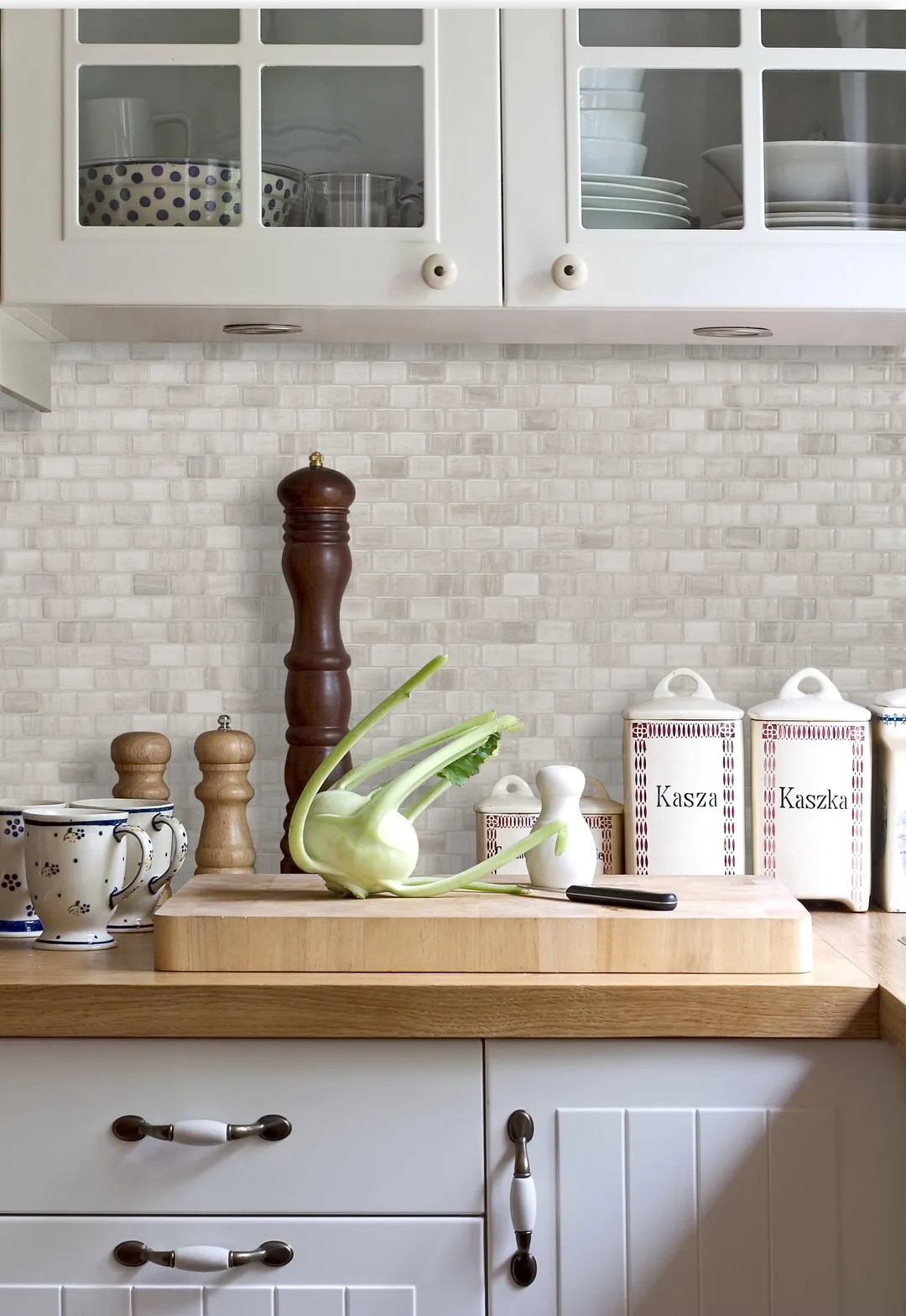 Smart Tiles 9.80 in x 9.74 in Peel and Stick Self-Adhesive Mosaic Backsplash Wall Tile - Ravenna Farro (4-Pack), photo 2 of 5