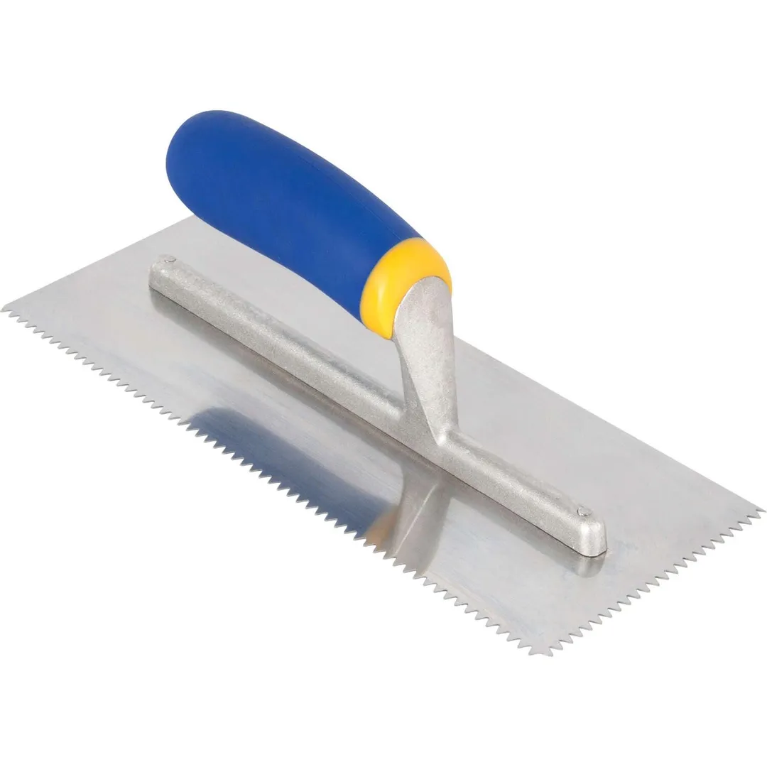 QEP 11 in. W X 4-1/2 in. L Stainless Steel V Notched Trowel, photo 2 of 2