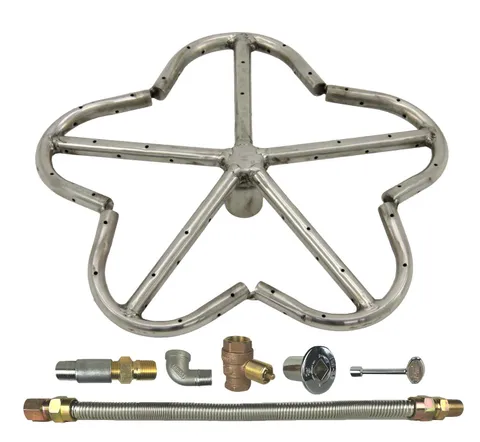 HPC Penta Fire Pit Burner Kit, 12", Match Light, Propane