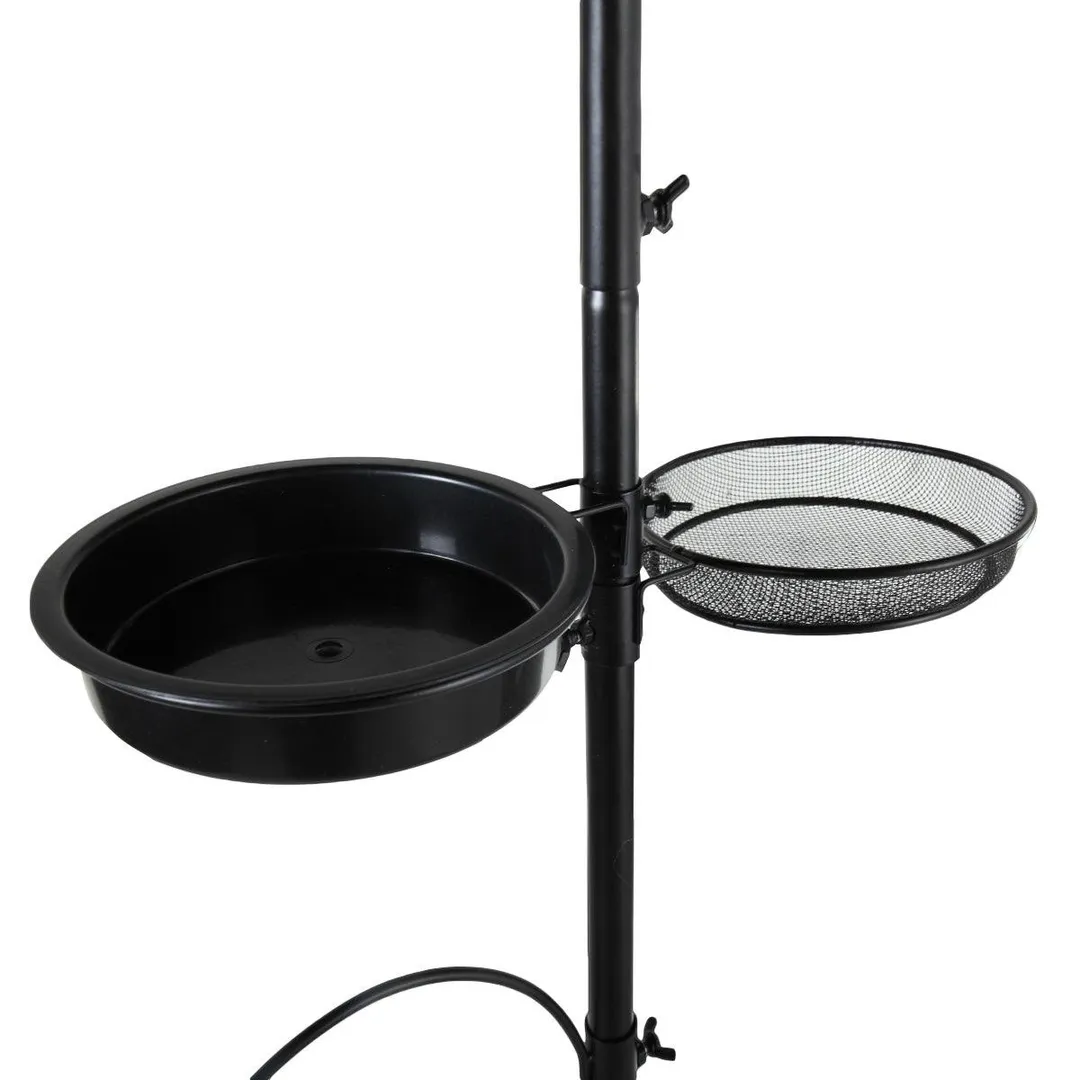 Jaxpety  Bird Feeding Station 84.6" Multi-Feeder Station Hanging Kit w/ Bird Bath，Wild Squirrel Feeding，Black, photo 13 of 14