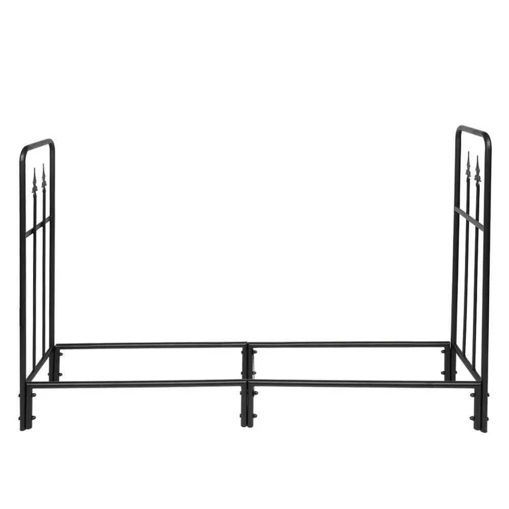 Zimtown Outdoor Firewood Racks Steel Wood Storage Log Rack Holder Black, photo 2 of 7