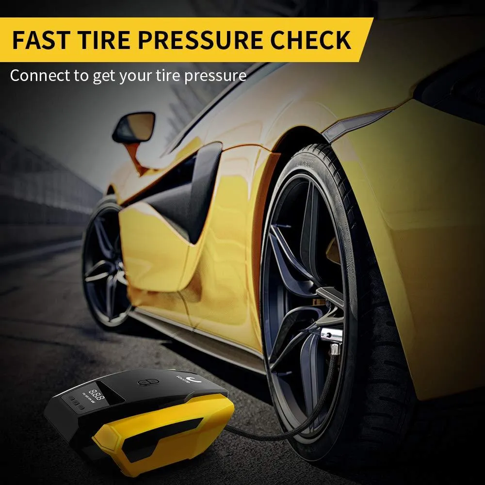 Peroptimist Tire Inflator, Air Compressor Pump, 12V DC Portable Auto Tire Pump with Digital Display up to 151PSI for Car, Bicycle and Other Inflatable, photo 7 of 8