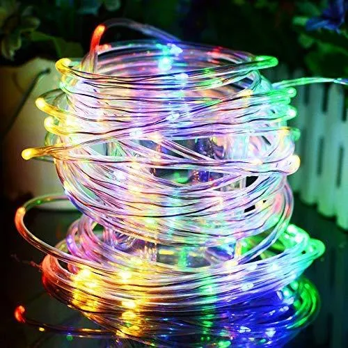 Outerdo 50 LED Waterproof Solar Rope Tube Lights,22Ft （7m）Led String Strip Decorative Christmas Wedding Party Garden Outdoor Light Lamp  For  Wedding, Patio, Garden, Christmas Decor,7 Colo, photo 14 of 18
