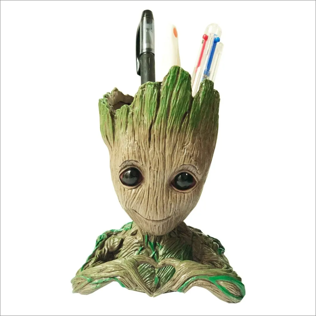Flowerpot Treeman Heart-Shaped Groot Succulent Planter Cute Green Plants Flower Pot with Hole Pen Holder Small, photo 3 of 5