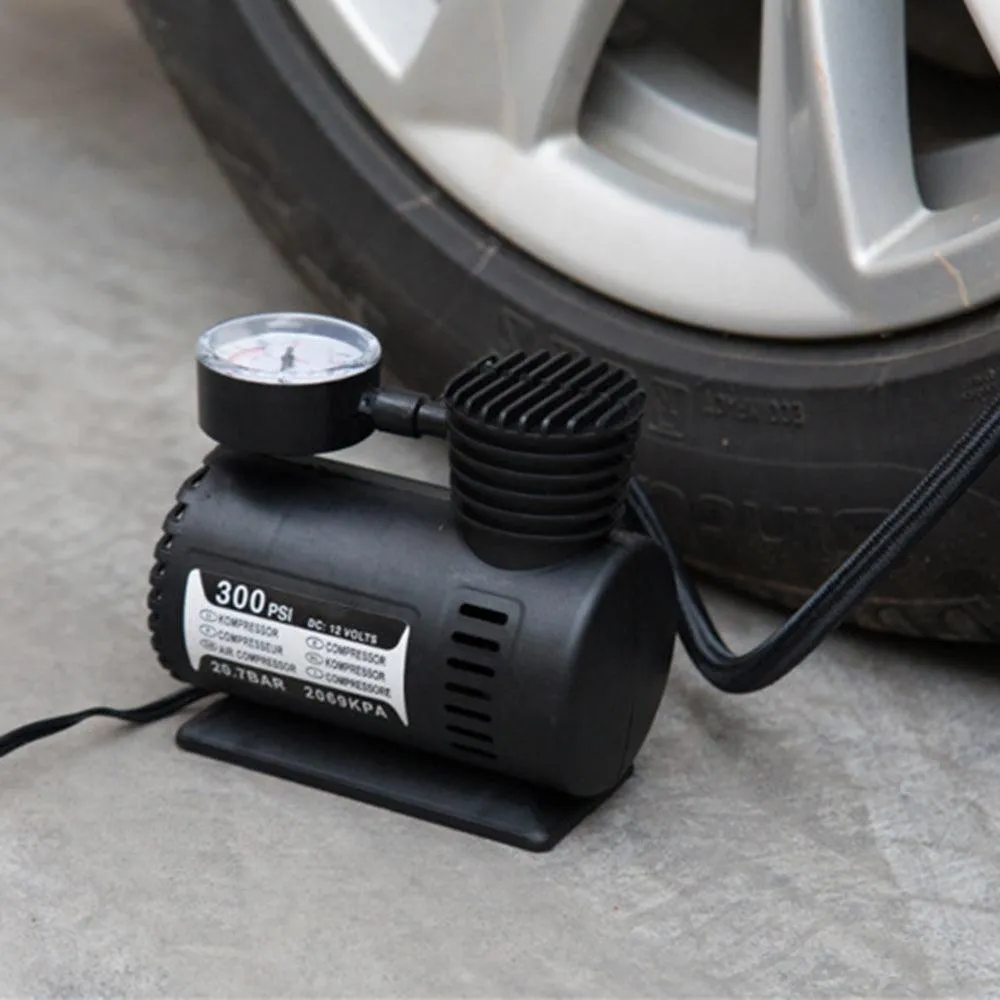 Ametoys Car Mini Electric Inflation Pump Portable Tyre Air Inflator 300PSI Auto Compressor Pump for Car Motorcycle Basketball, photo 3 of 6