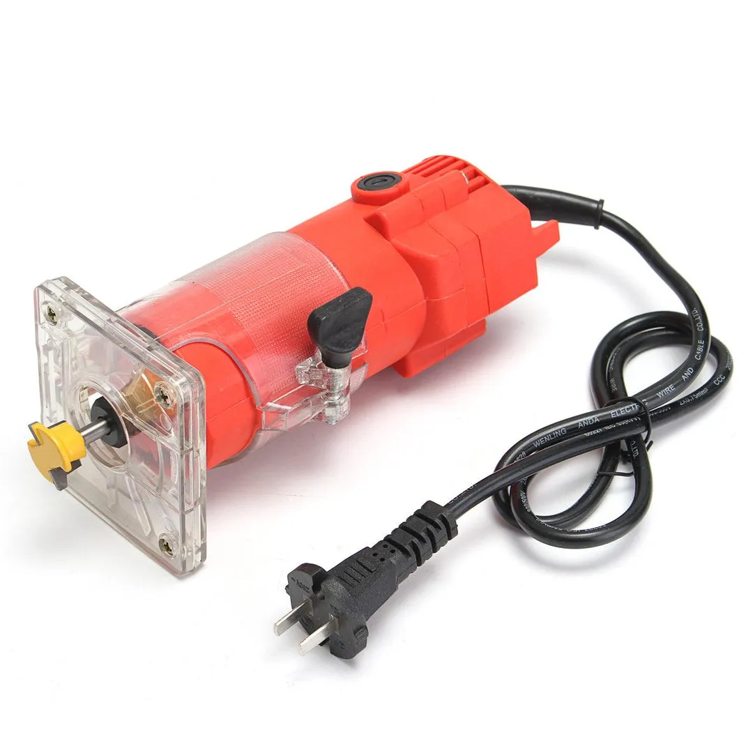 220V 300W Electric Hand Trimmer Router Edge Wood Laminate 30000RPM 1/4inch 6.35mm Palm Router Joiners Tool Woodworking, photo 3 of 11