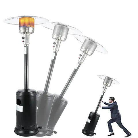 Propane Patio Heater With Wheels And Table Large