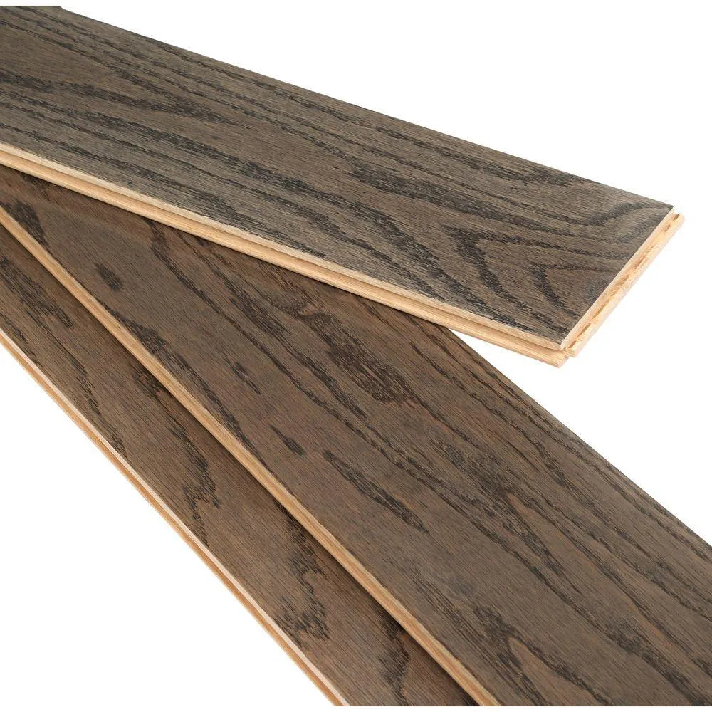 Bruce American Originals Coastal Gray Oak 3/4 in. T x 5 in. W x Varying L Solid Hardwood Flooring (23.5 sq. ft./case), photo 5 of 12