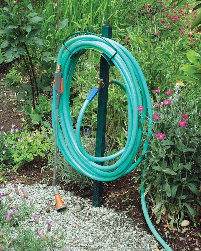 Yard Butler 150 ft. Green Free Standing Hose Hanger with Faucet, photo 2 of 4