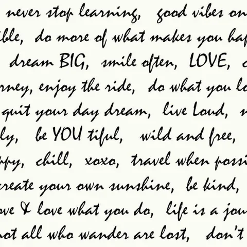 Black Dream Big Script Peel & Stick Wallpaper